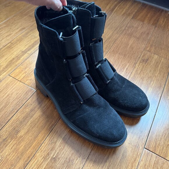 Aquatalia Liv waterproof black suede ankle boots, size 7.5 - Picture 4 of 14